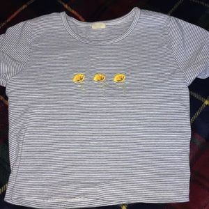 Brandy flower crop top